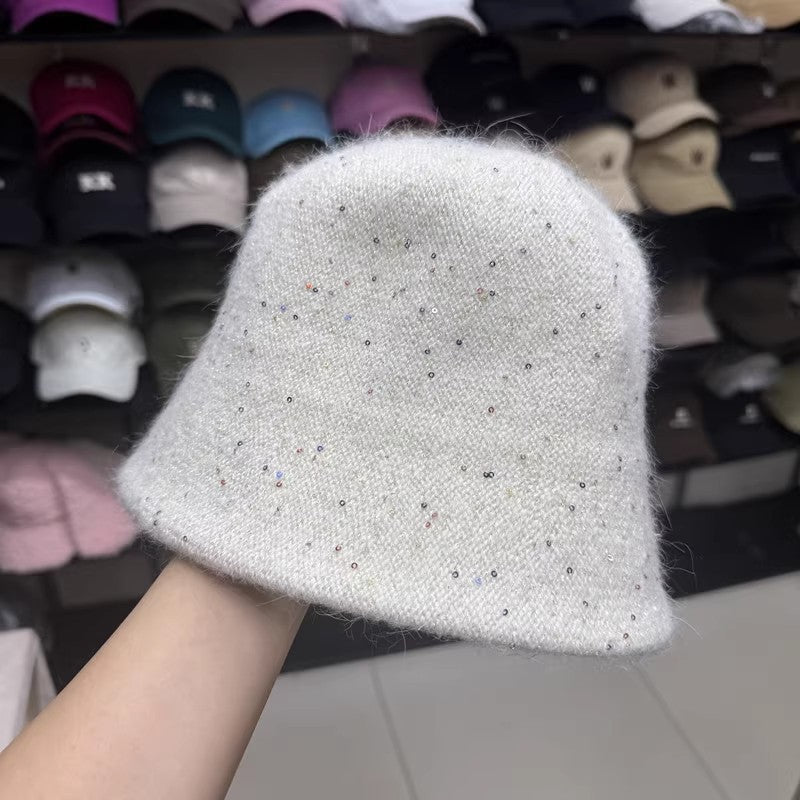 Sparkly Sequin Warm Knit Bucket Hat K6W6HAT712