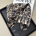 Vintage Leopard Print Versatile Silk Scarf 6W6NSI239