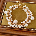 Vintage Gold Plated Pearl Tassel Choker Necklace 6W6JNC960