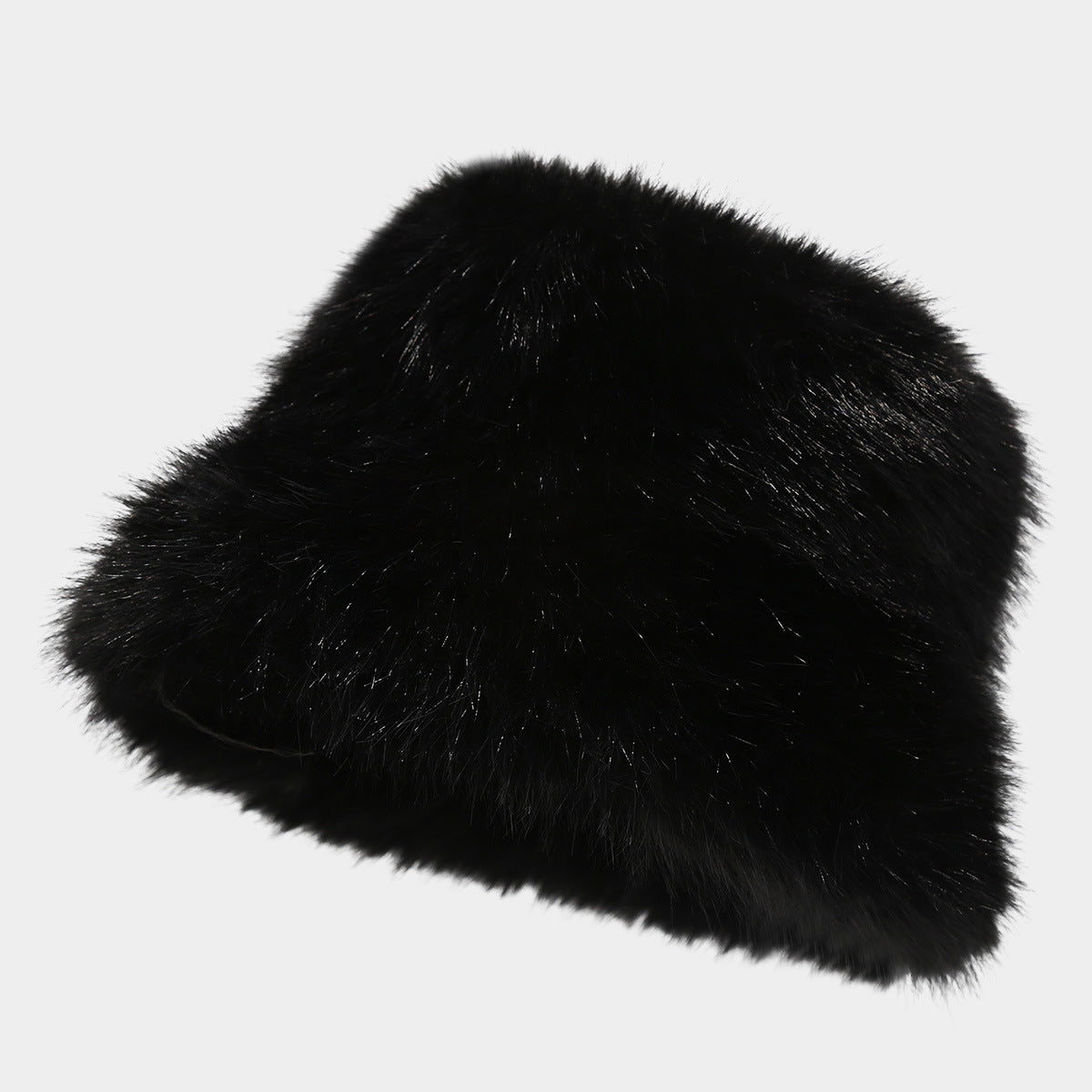 Vintage Fluffy Plush Thick Warm Bucket Hat 6W6HAT535