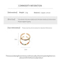 2 Pcs Simple Colorful Cubic Zirconia Open Ring Set 6W6JRG377