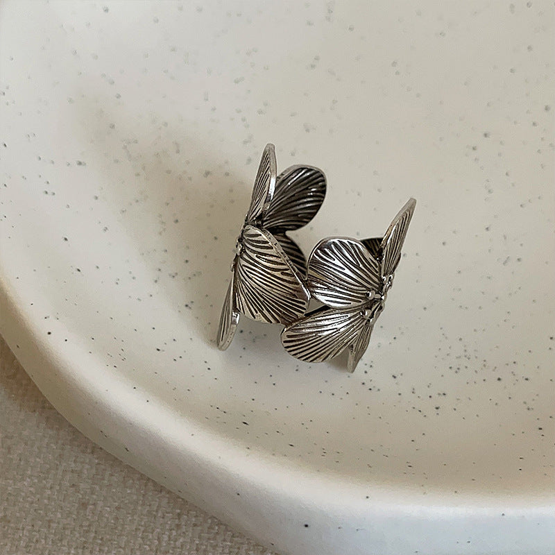 Vintage Floral Band Ring - DippedShop Wholesale - #7203