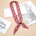 Cute Polka Dots Beaded Decor Silk Scarf 6W6NSI214