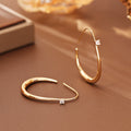 Simple Gold Plated C-Shape Hoo - DippedShop Wholesale - #7315