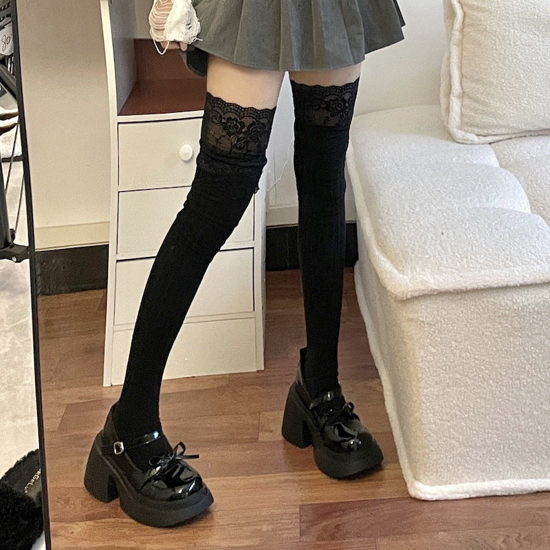 Lace Knee Stockings - DippedShop Wholesale - #4979