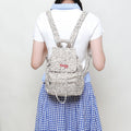 Vintage Leopard Print Letters Embroideries Backpack 6S10BBG1428