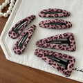 Retro Leopard Print Oval Snap Hair Clip 6W6HCP1667