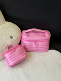 Cute Striped Print Large Capacity Makeup Bag MK2BW6S10BOB77