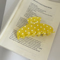 Elegant Polka Dots Rhinestone Acetate Hair Claw 6W6HCP1300
