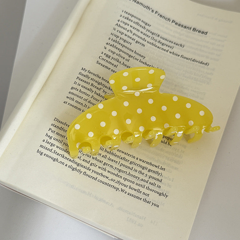Elegant Polka Dots Rhinestone Acetate Hair Claw 6W6HCP1300