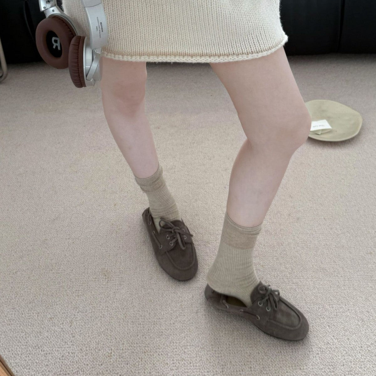 Thin Slouchy Crew Socks - DippedShop Wholesale - #0259