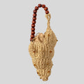 Rhinestone Seashell Raffia Handbag - DippedShop Wholesale - #3507