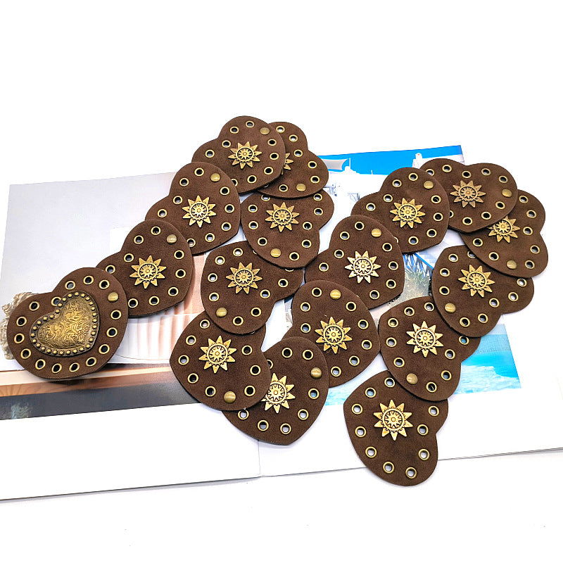 Vintage Patchwork Punk Stud Wide Belt DPWB0324
