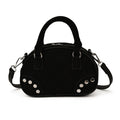 Retro Studded Faux Suede Bowling Bag 6W10BBG2429