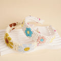 Hippie Floral Knitted Headband - DippedShop Wholesale - #6387