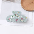 Fresh Rhinestone Floral Print Acetate Hair Claw 6W6HCP1299