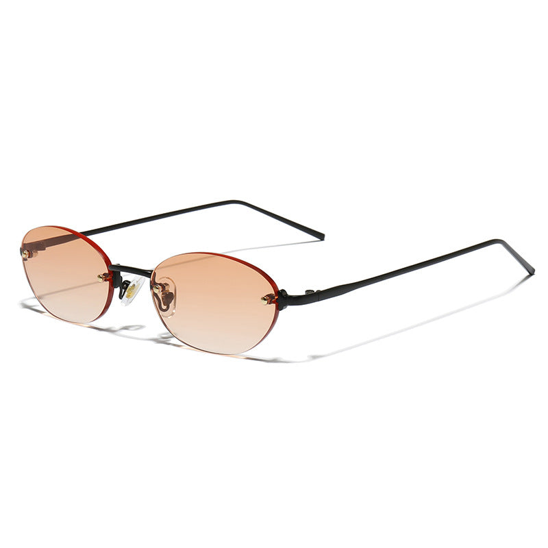 Trendy Oval Borderless Sunglasses - DippedShop Wholesale - #4643