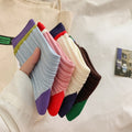 Simple Color Block Striped Soft Slouchy Socks 6W8FSO713