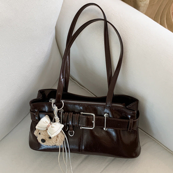 Vintage Buckle Commuter Baguette Shoulder Bag 6W10BBG2411