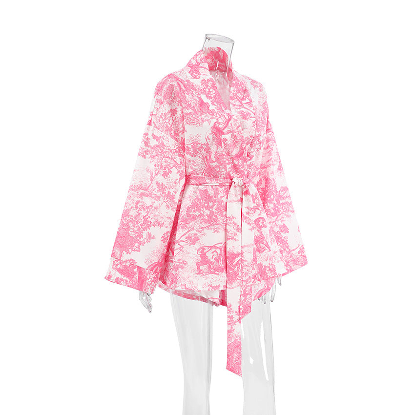 Print Soft Homewear Set - DippedShop Wholesale - #1859