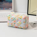Colorful Floral Quilted Cosmetic Storage Bag 6C5CO73