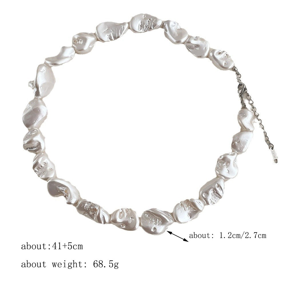Elegant Baroque Pearl Choker - DippedShop Wholesale - #9523
