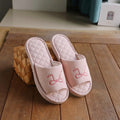 Striped Bow Embroidered Slippers - DippedShop Wholesale - #1299