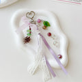 Creative Grape Beaded Pendant Keychain Bag Charm 6W10BBC384
