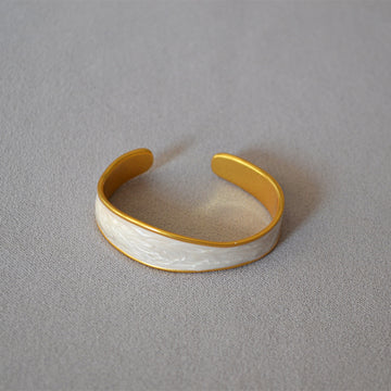 Vintage Irregular Enamel Open Bangle Bracelet DP25D733