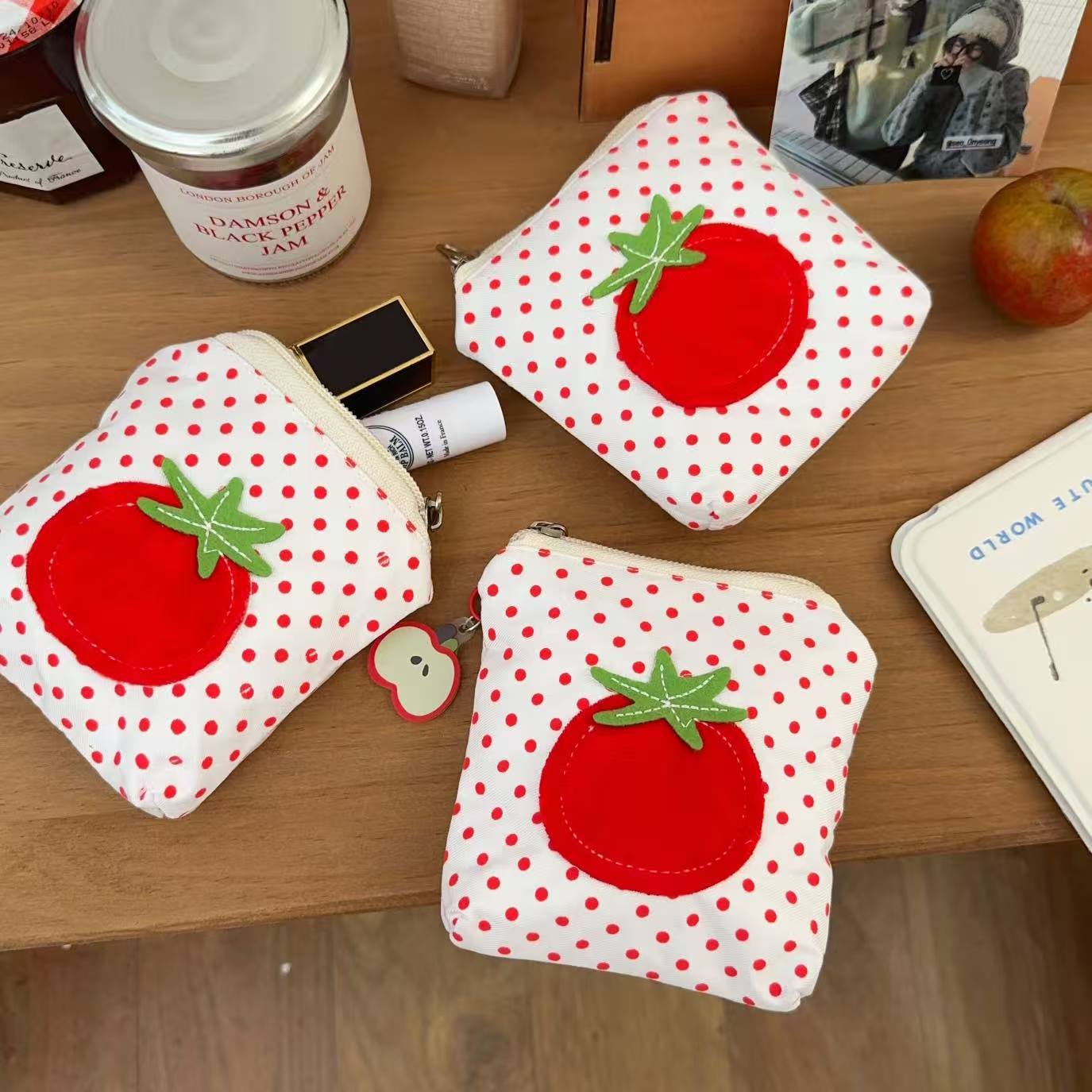 Cute Tomato Mini Coin Purse Wa - DippedShop Wholesale - #2659