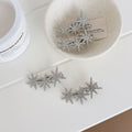 Elegant Snowflake Rhinestones No Bend Hair Clip MK2PM6W6HCP06