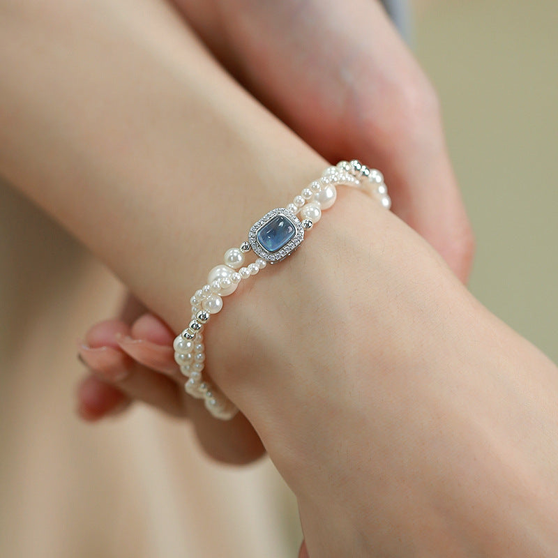 Double-Layer Pearl Bracelet - DippedShop Wholesale - #9555