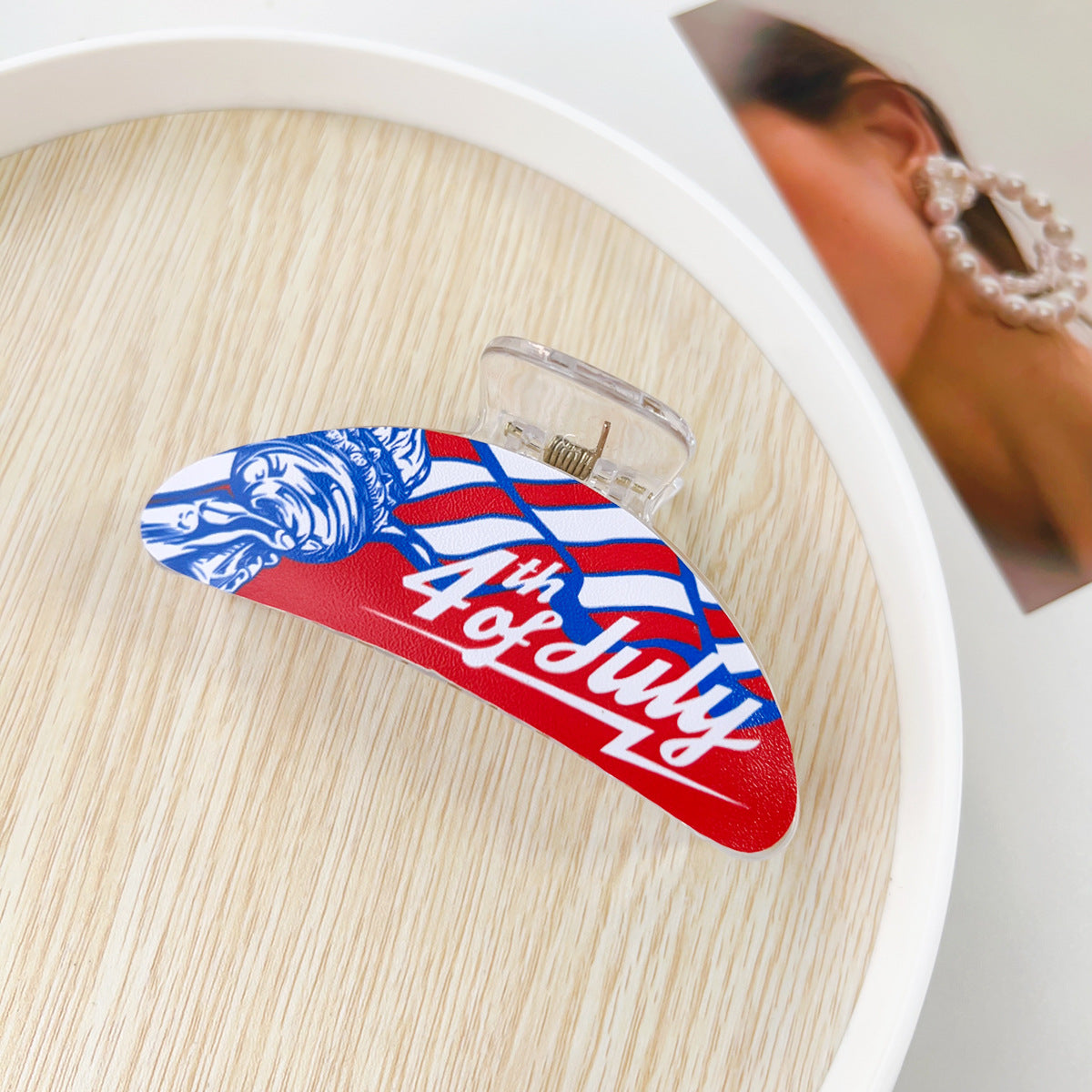 250th Anniversary USA Nonslip Hair Clips 8AS6HCP57T