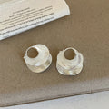 Chunky Gold Plated Geometric Hoop Earrings 6W6JER588