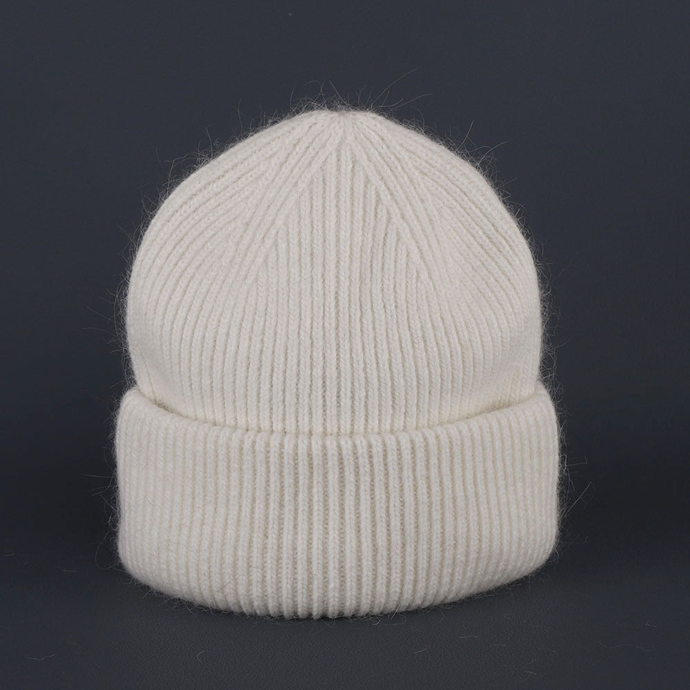 Simple Solid Warm Cuffed Ribbed Knit Beanie 6W6HAT687