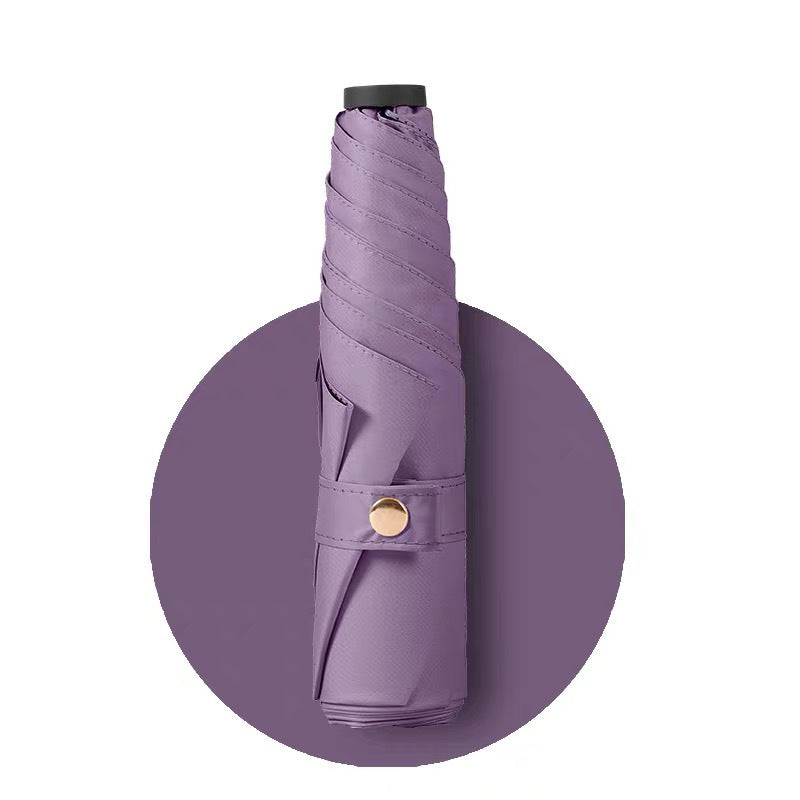 Minimalist Solid Color Portable Comapct Folding Umbrella DP26UL09