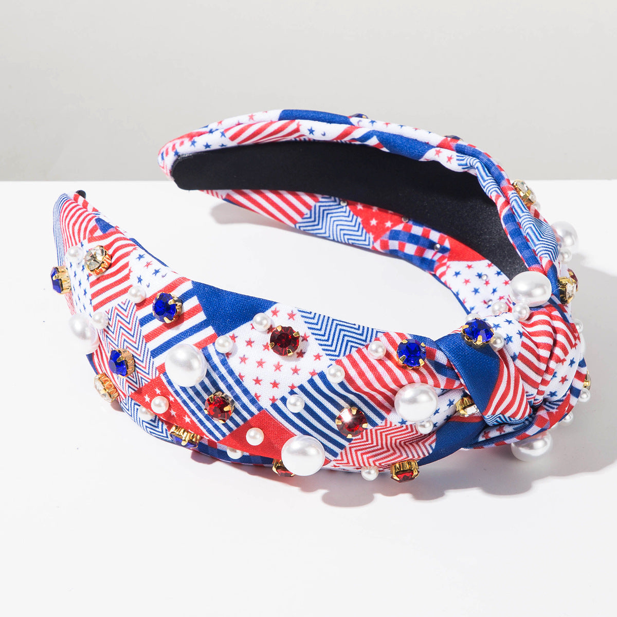 Trendy American Flag Pattern Diamonds Hair Band 8AS6HBD57T