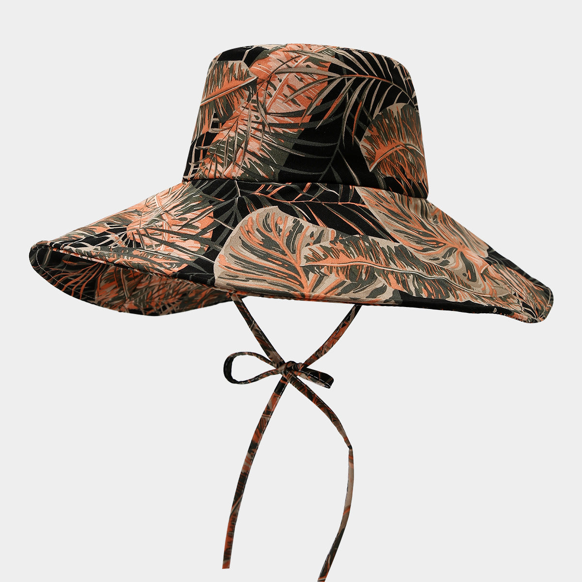 Fashion Floral Print Wide Brim Bucket Hat MK2BW6W6HAT107