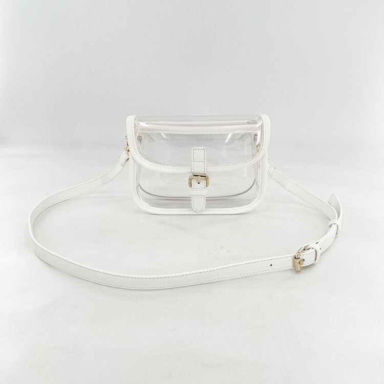 Trendy Transparent Leopard Print Square Crossbody Bag 6W10BBG1966