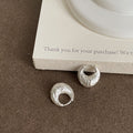 Chunky Texture Geometric Circle Hoop Earrings 6W6JER594