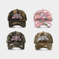 Retro Distressed Camo Embroidery Baseball Cap 8BK6HAT194L