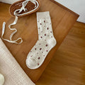 Floral Bow Crew Socks - DippedShop Wholesale - #2067