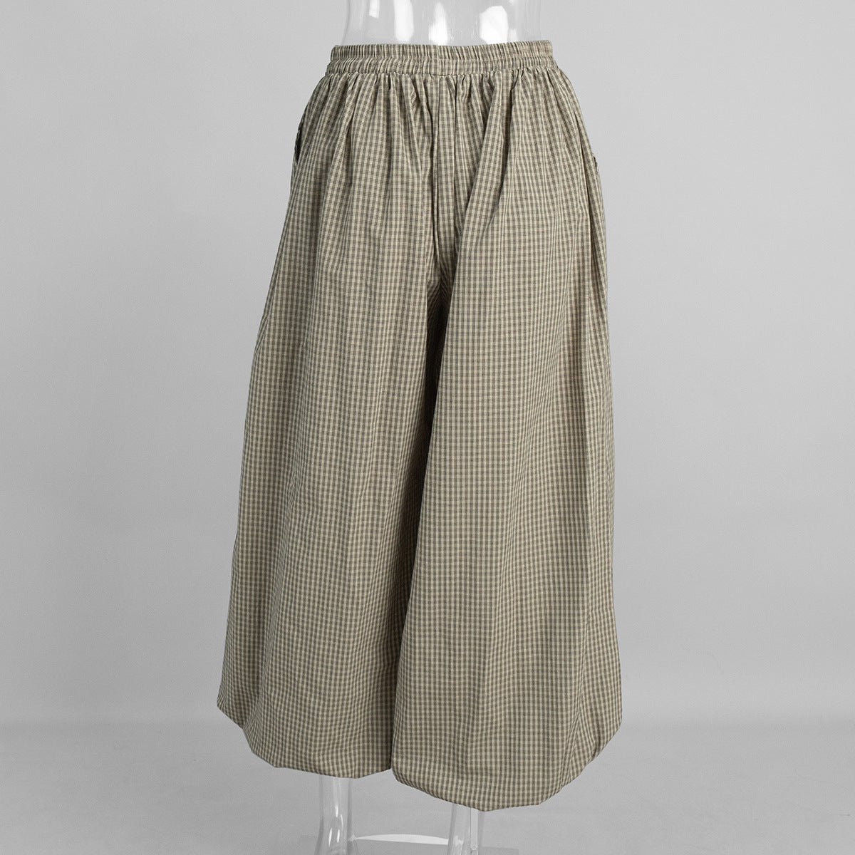 Retro Plaid Lantern Pants - DippedShop Wholesale - #5363