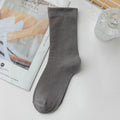 Solid Cotton Mid Calf Socks - DippedShop Wholesale - #9171