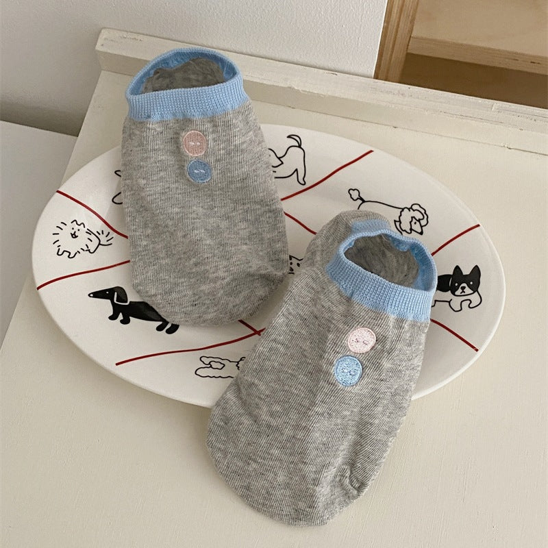 Color Block No Show Socks - DippedShop Wholesale - #2819