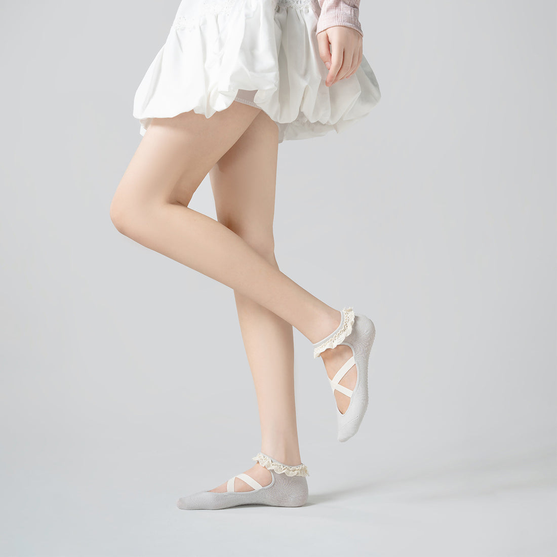 Criss Cross Lace Yoga Socks - DippedShop Wholesale - #5331