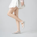 Lace Trim Criss Cross Yoga Socks 6W8FSO765