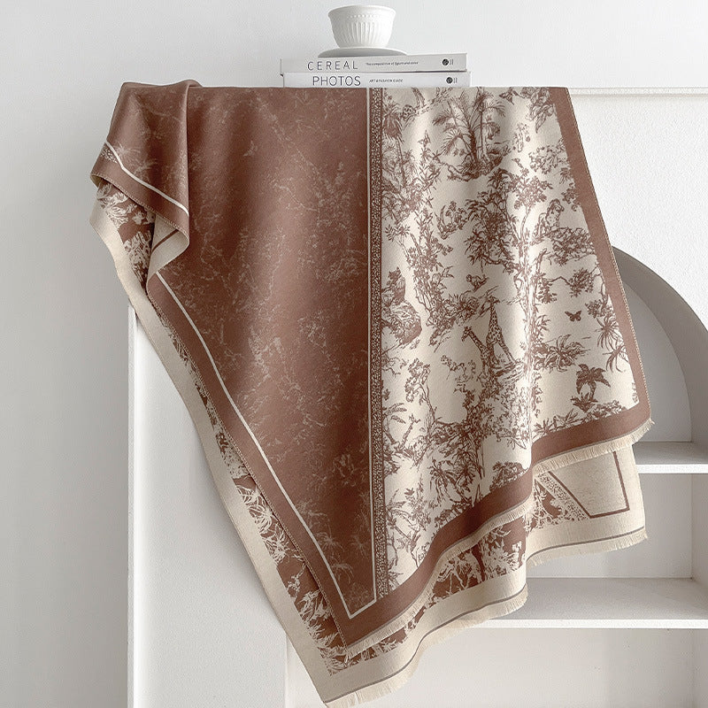 Reversible Animal Print Shawl Scarf - DippedShop Wholesale - #1235