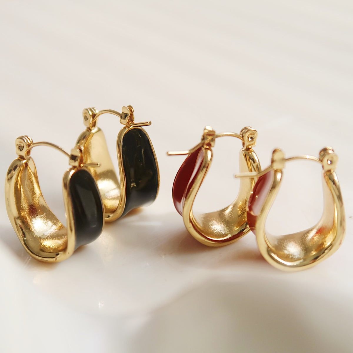 Irregular Hoop Earrings - DippedShop Wholesale - #9315