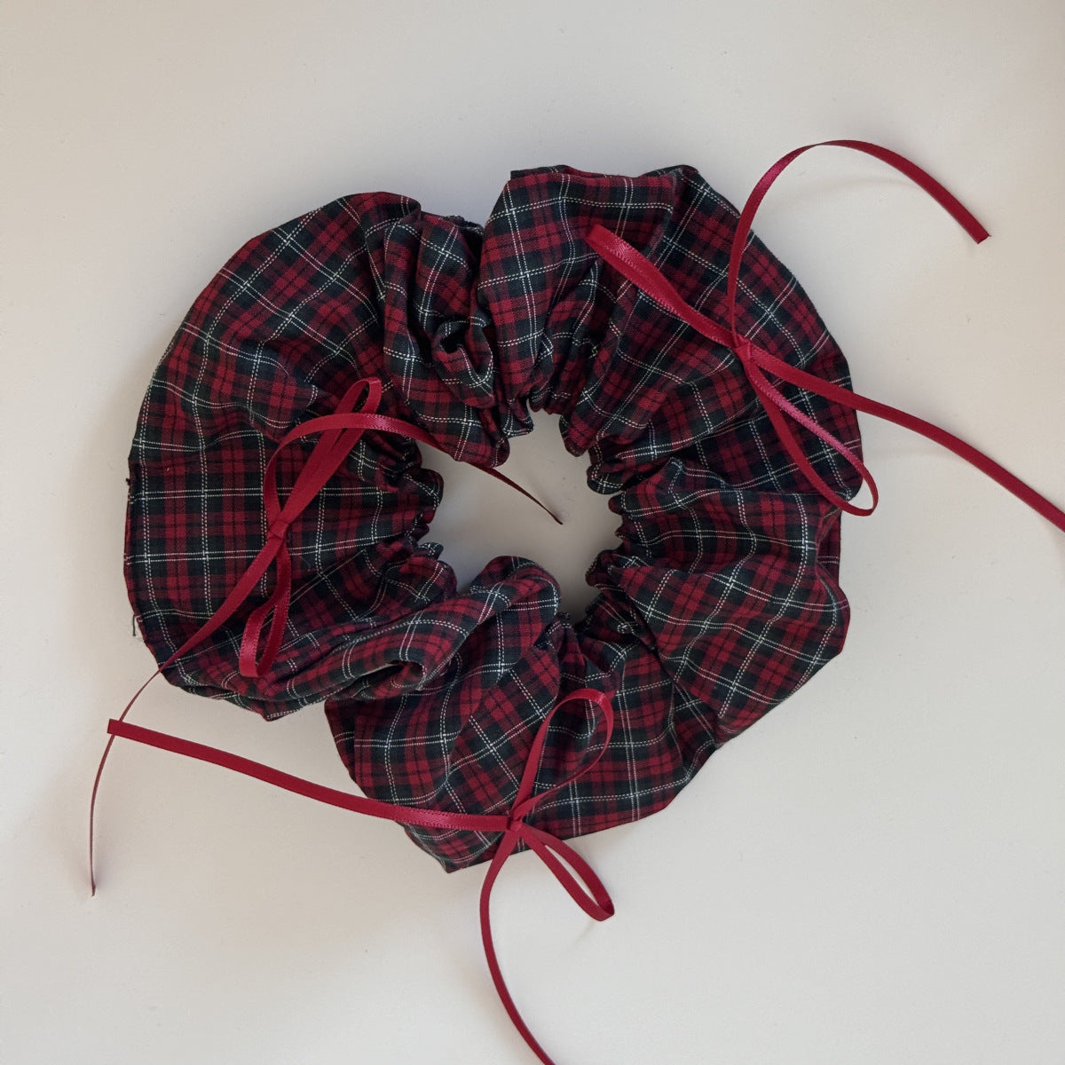 Retro Plaid Print High Elastic Scrunchies 6W6HSR493